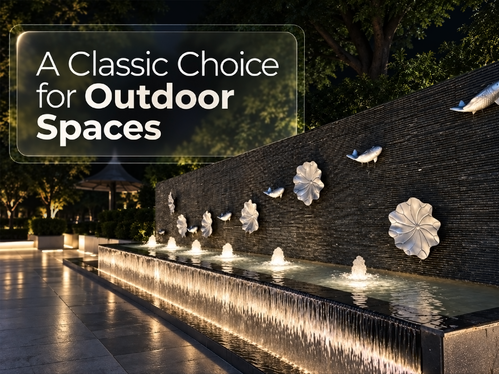 outdoor water feature