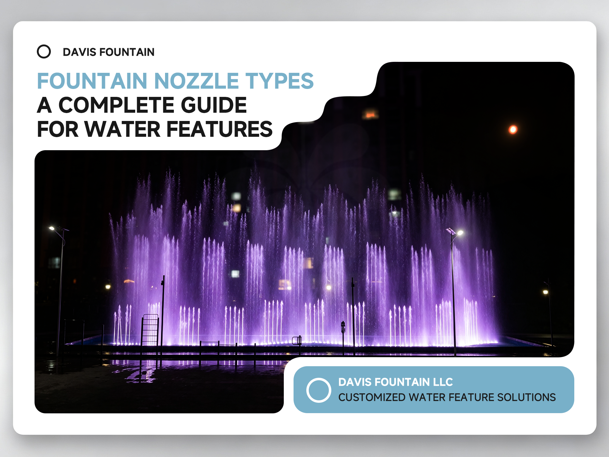 Types of Fountain Nozzles: A Complete Guide for Water Features