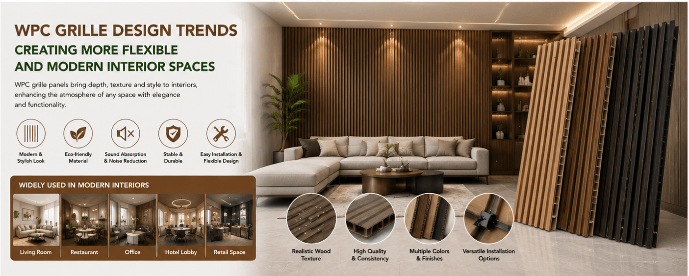 WPC Grille Design Trends: Creating More Flexible and Modern Interior Spaces