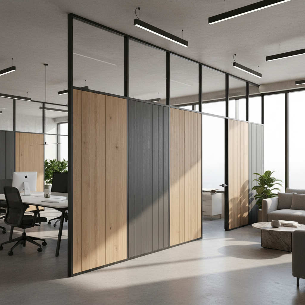 Wpc Deck Panel For Office Partitioning