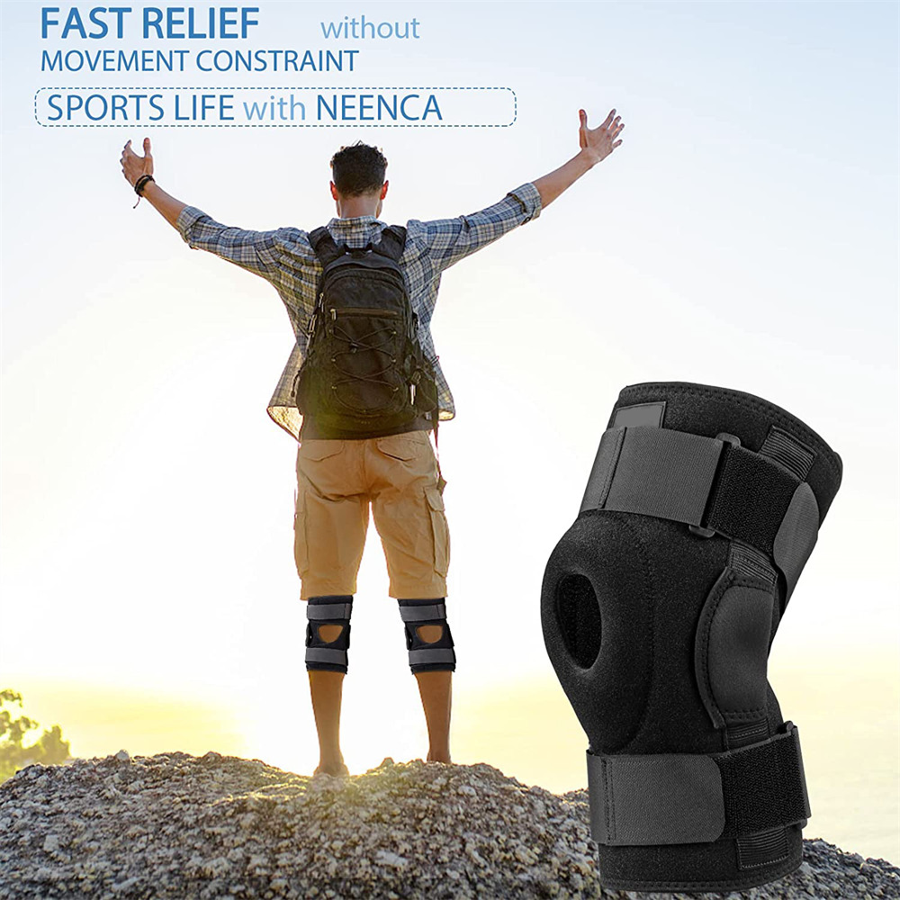KANGDA Hinged Knee Brace, Adjustable Compression K04