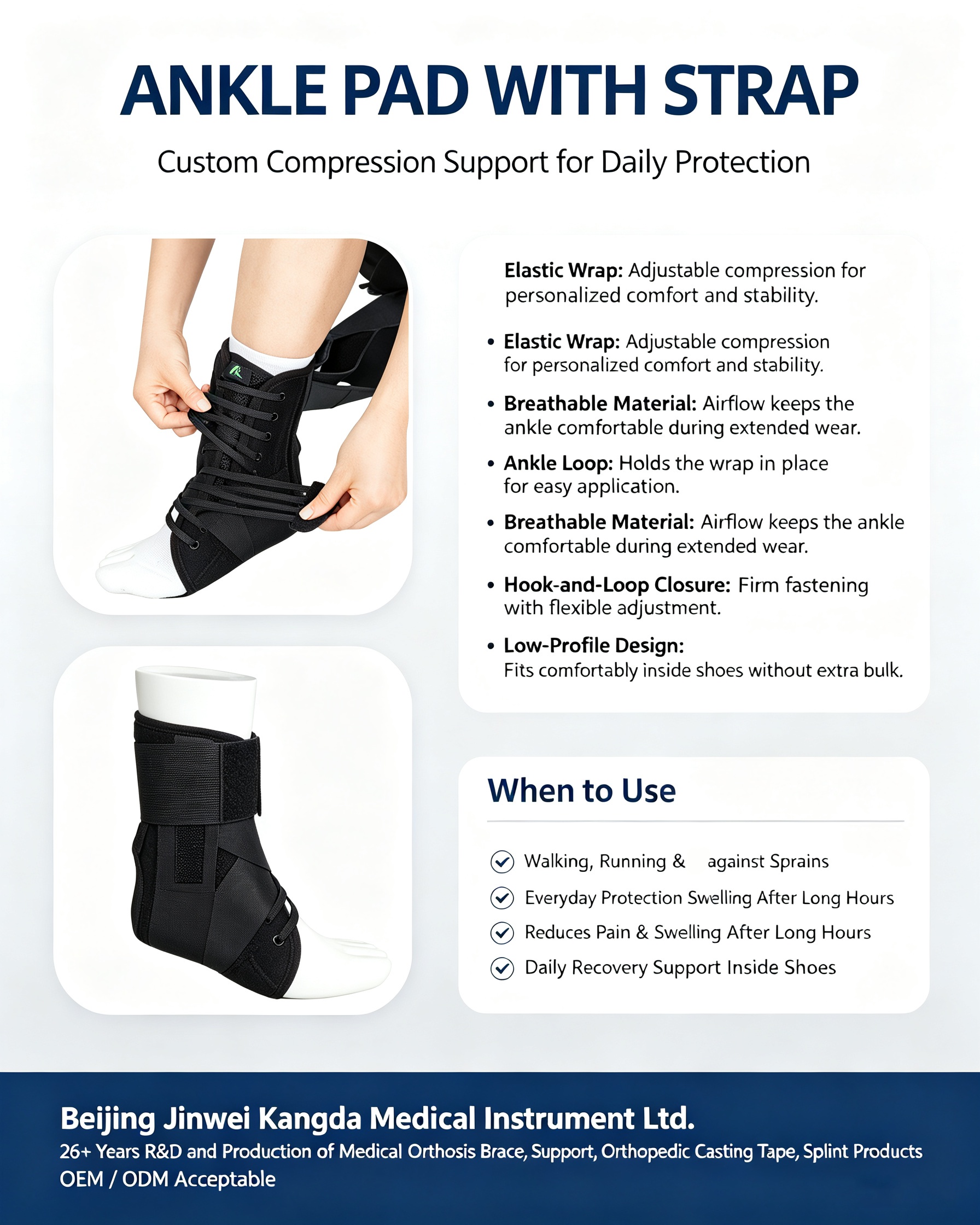 Kangda Ankle Pad with Strap