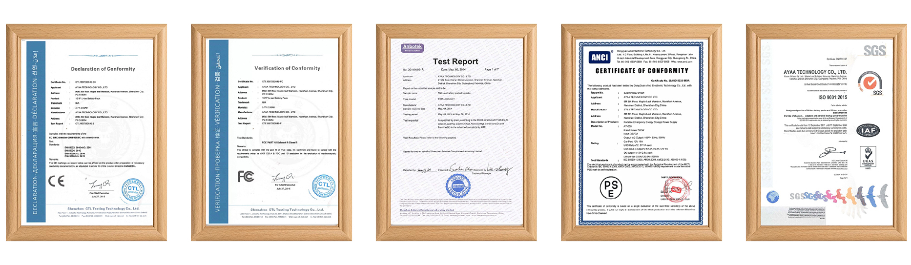 Our Certificates