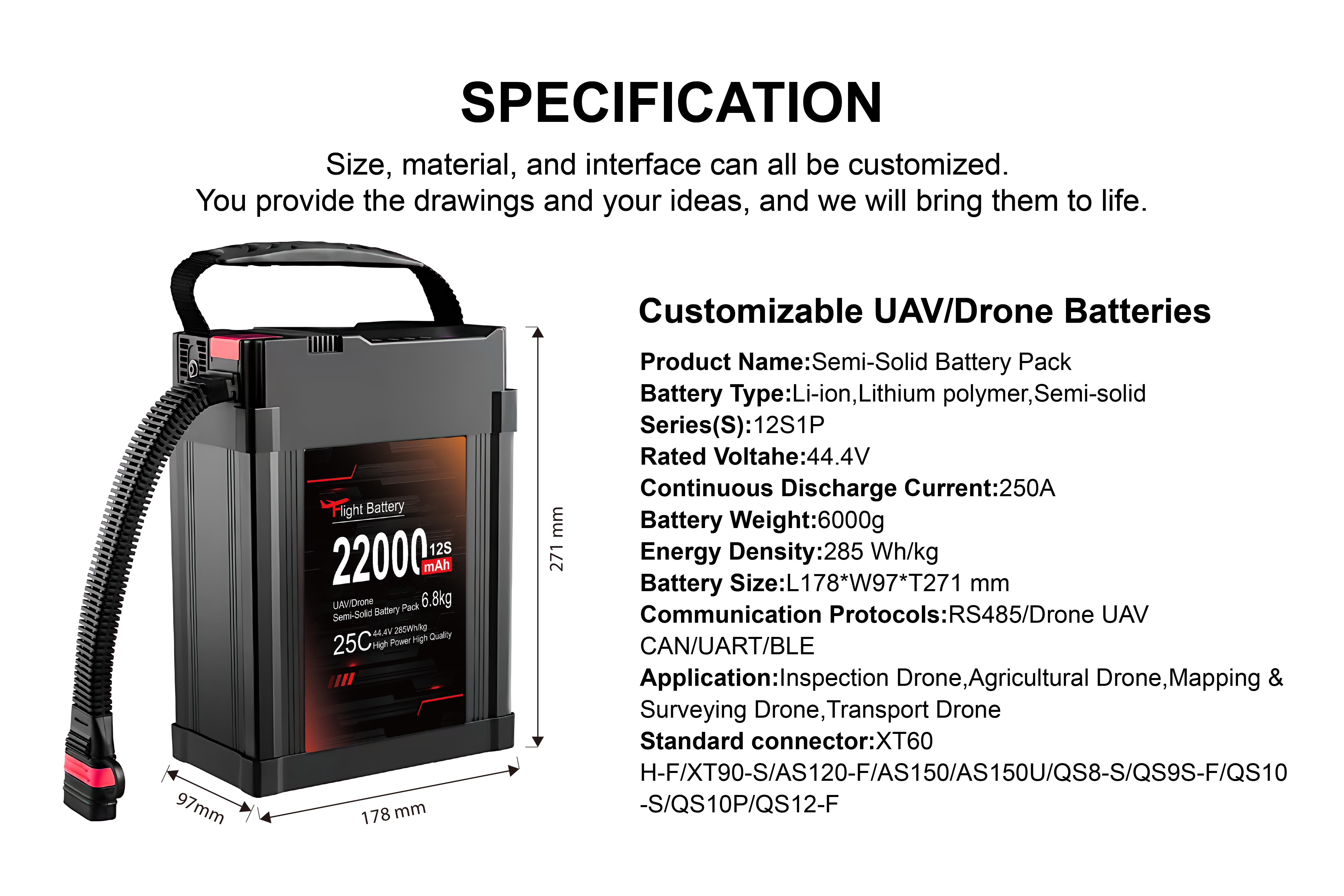 Customizable Semi Solid Drone Battery Pack-12