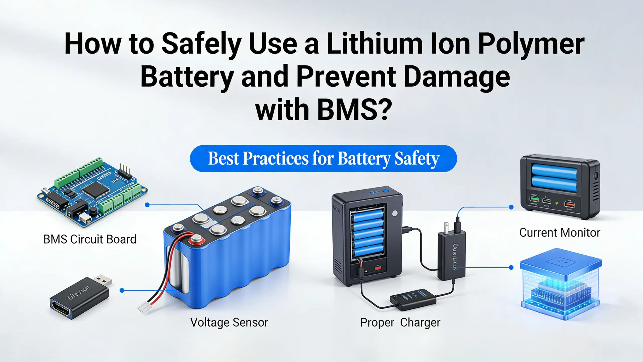 Hur använder man ett litiumjonpolymerbatteri säkert och förhindrar skador med BMS?