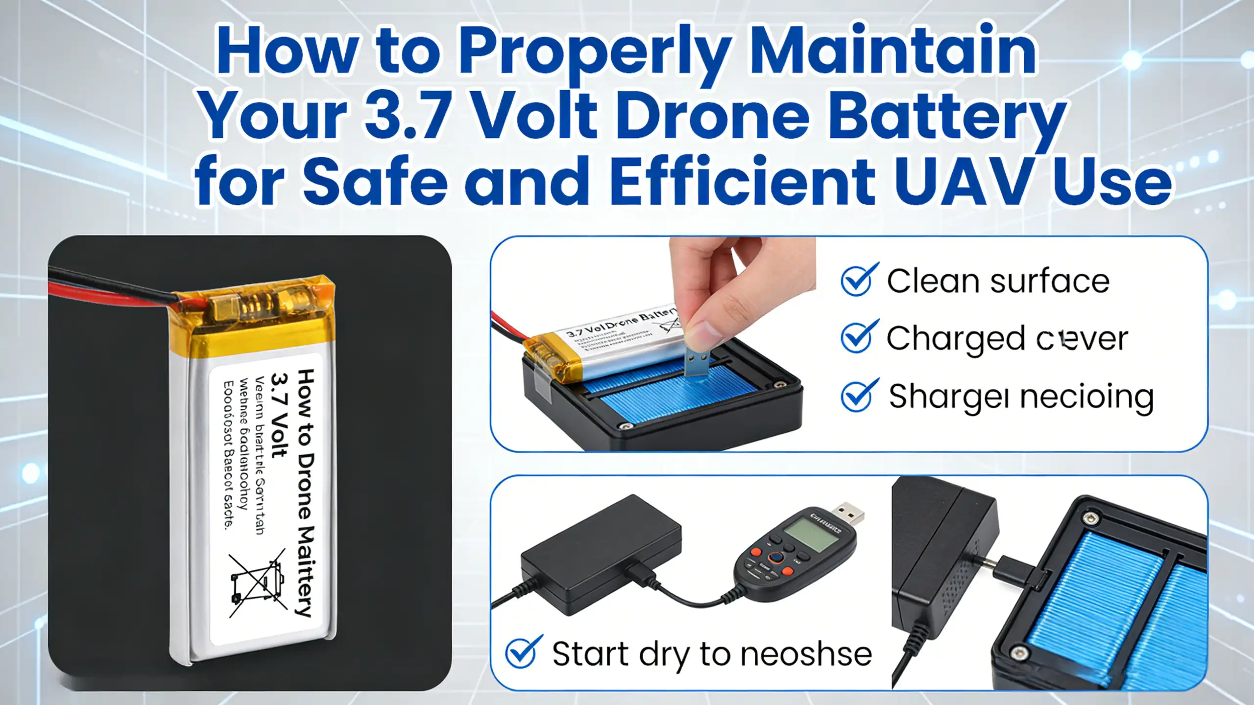 Hur du underhåller ditt 3,7-volts drönarbatteri på rätt sätt för säker och effektiv drönaranvändning
