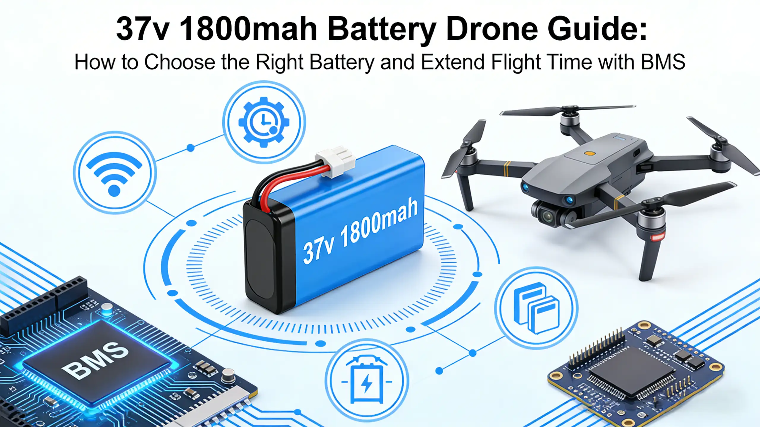 37v 1800mah Battery Drone Guide: How to Choose the Right Battery and Extend Flight Time with BMS