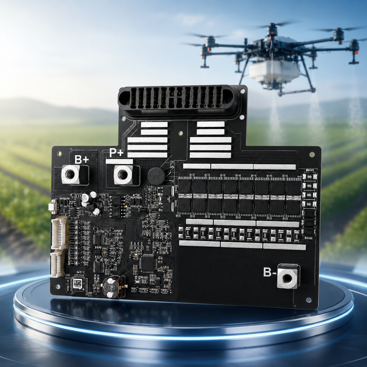 EF-002 agricultural drone BMS with 14S-24S 300A support