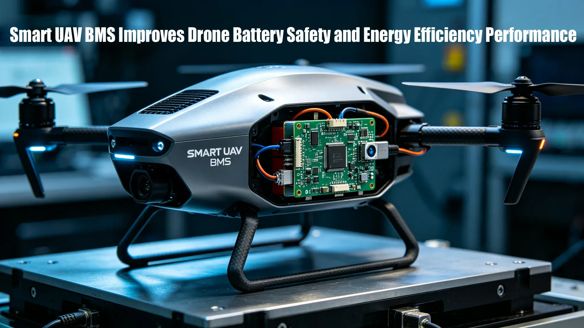 Il sistema BMS intelligente per droni migliora la sicurezza della batteria e l'efficienza energetica.