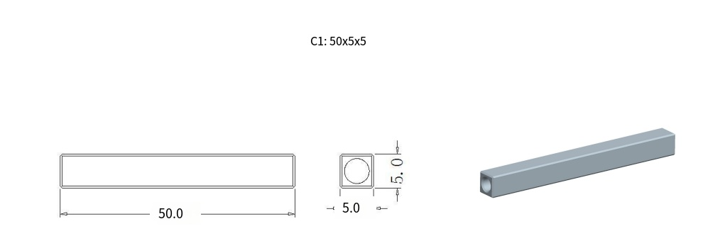 Product dimensions layout