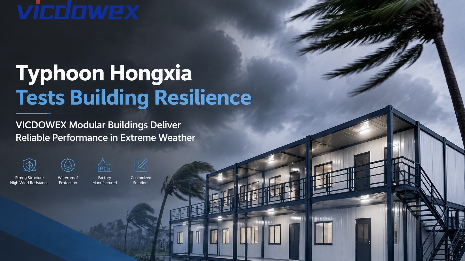 Typhoon Hongxia Tests Building Resilience: How VICDOWEX Modular Buildings Deliver Reliable Performance in Extreme Weather