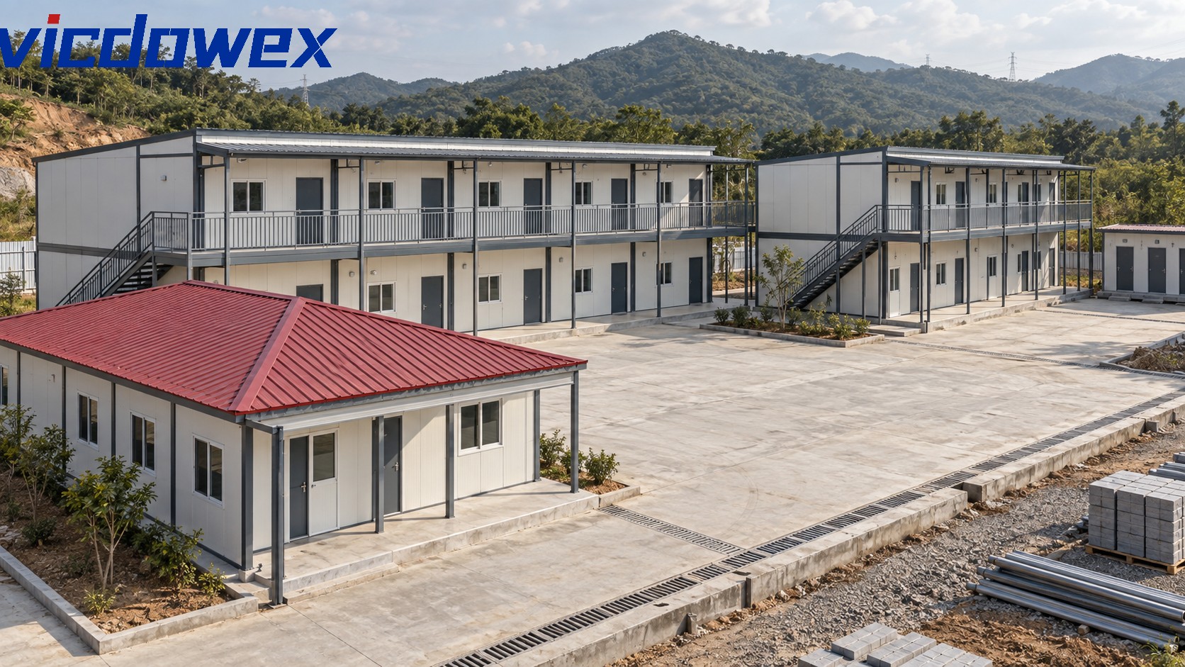 VICDOWEX Modular Camp in Luhe: Accommodation and Site Offices