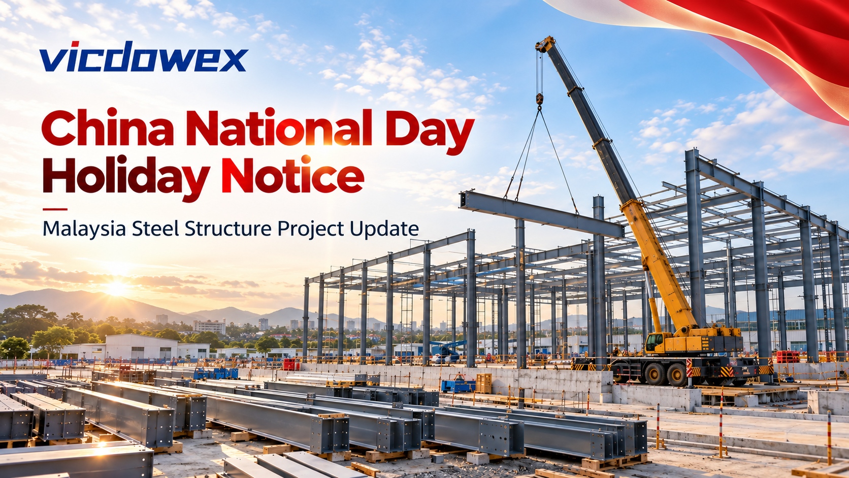 China National Day Holiday Notice & Malaysia Steel Structure Project Update