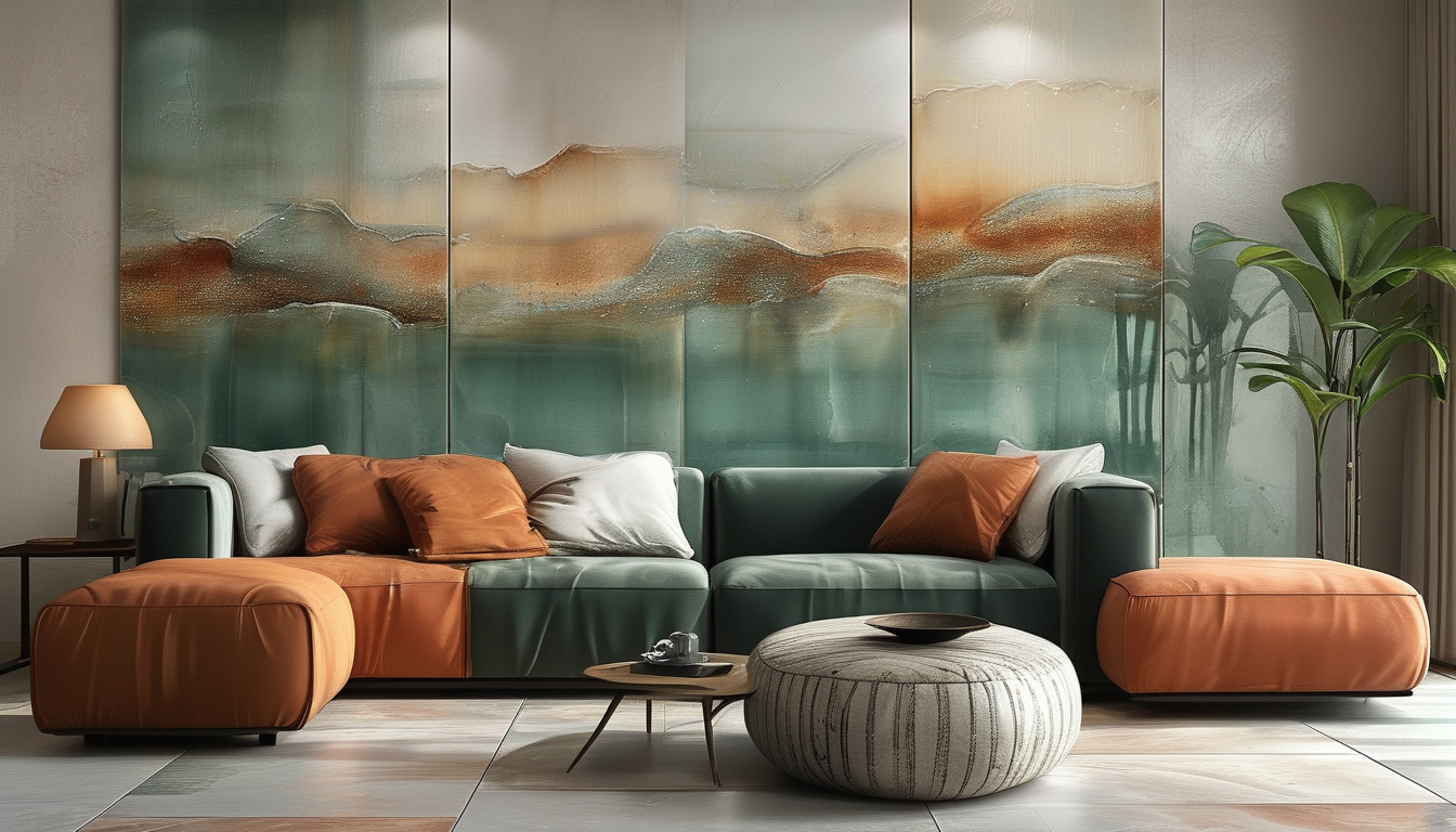 Artistic Living Room Tiles For Home Renovation
