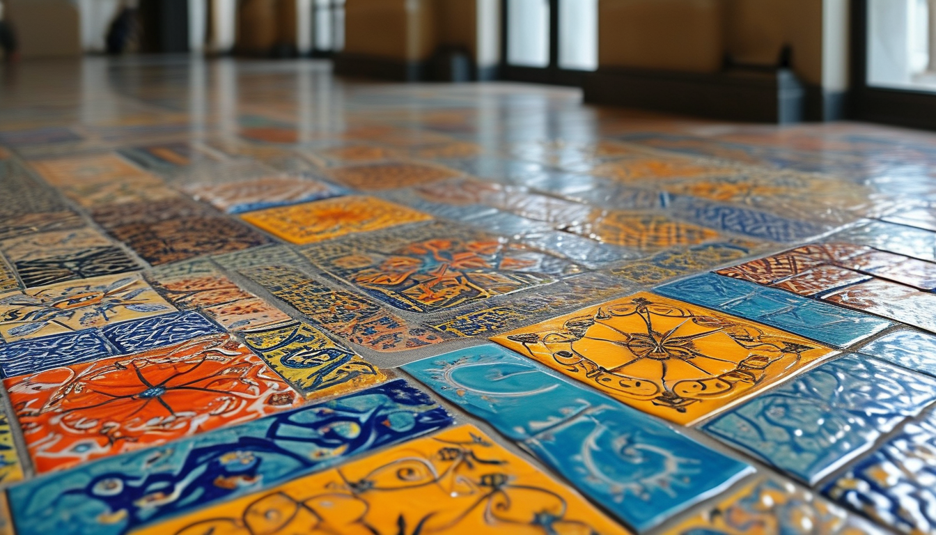 Artistic Floor Tiles For Art Exhibitions