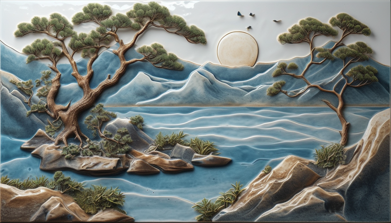 Embossed Art Tiles For Art Exhibitions