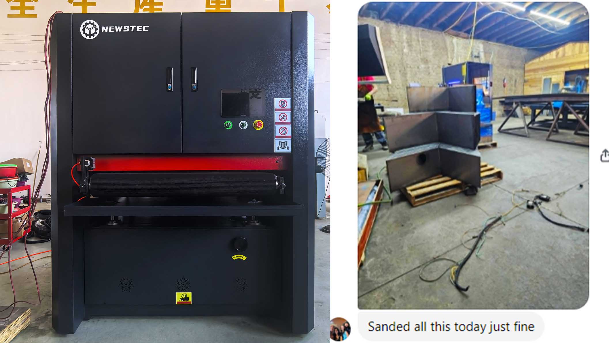 Customer Feedback: R-R1000 Double Belt Sander Delivers Stable Performance in Daily Production