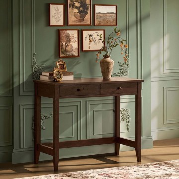 Nell Walnut Console Table for Sofa-Side Living