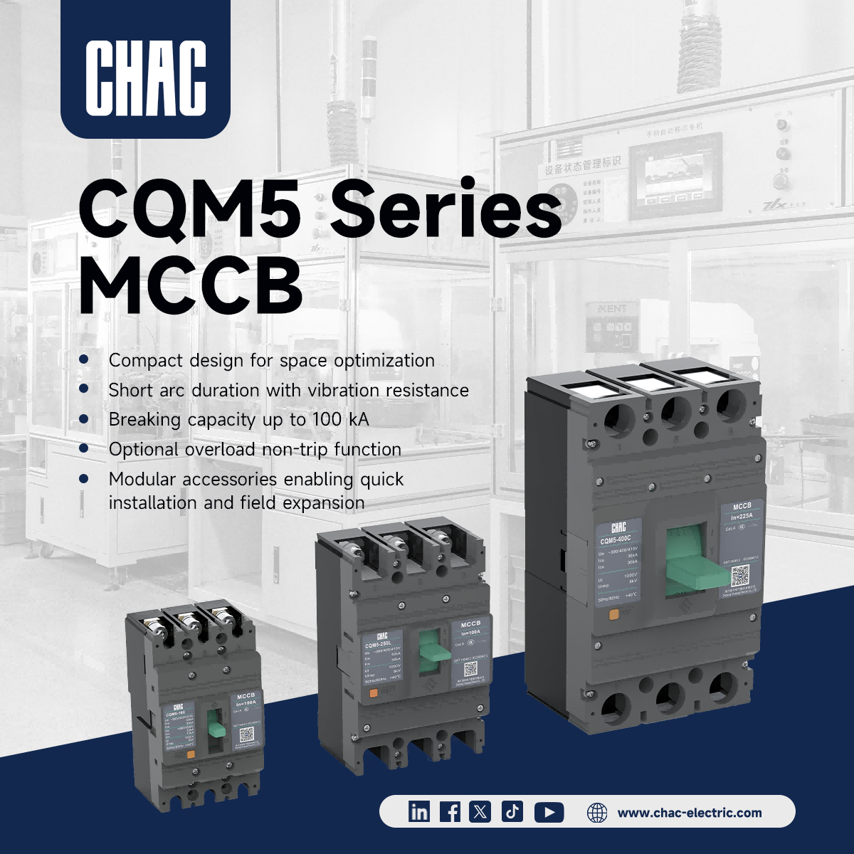 CHAC CQM5 Series MCCB: Superior Breaking Capacity for Ultimate Circuit Protection