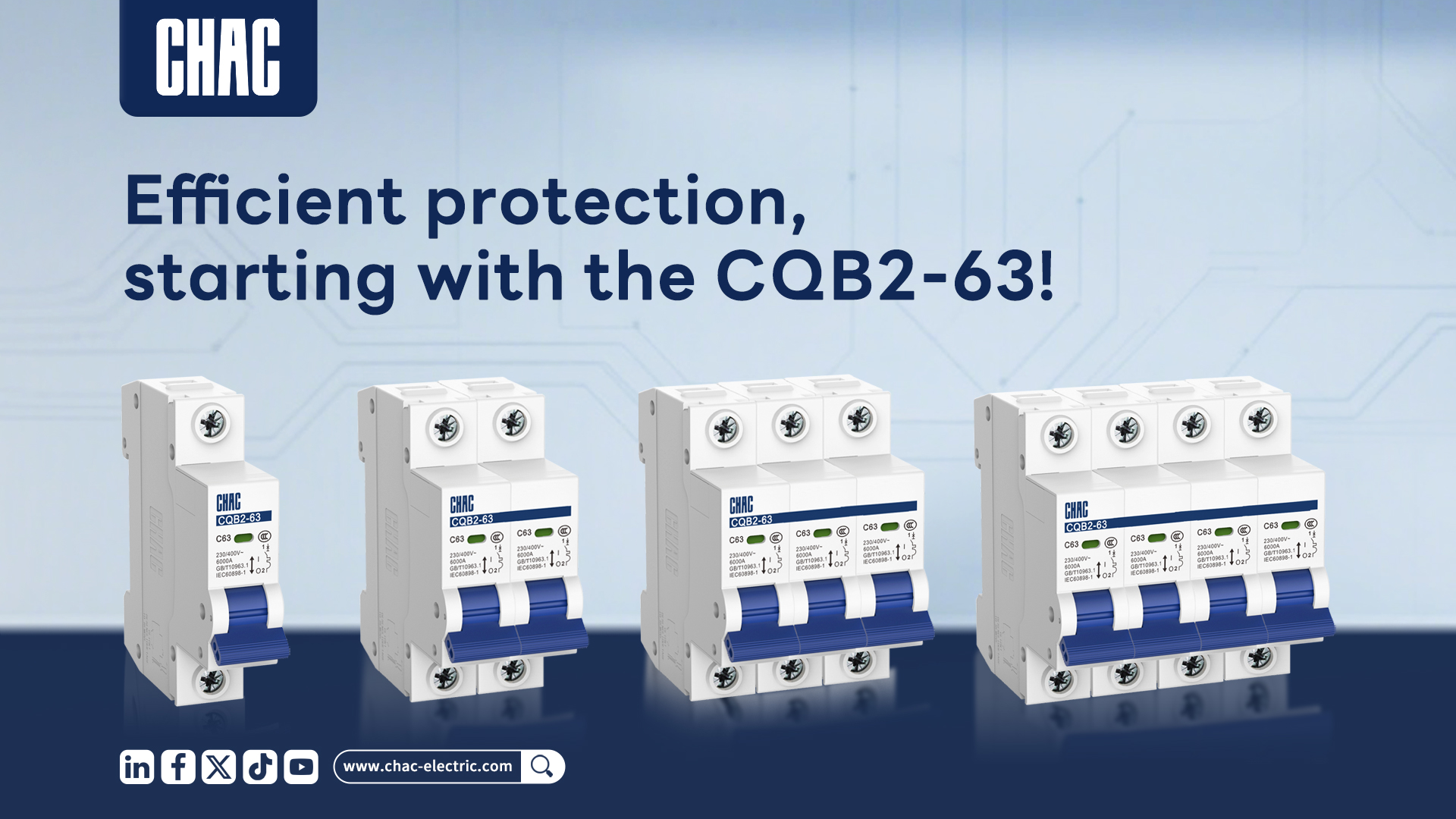 CHAC CQB2-63 MCB: Compact Circuit Protection for Global Applications