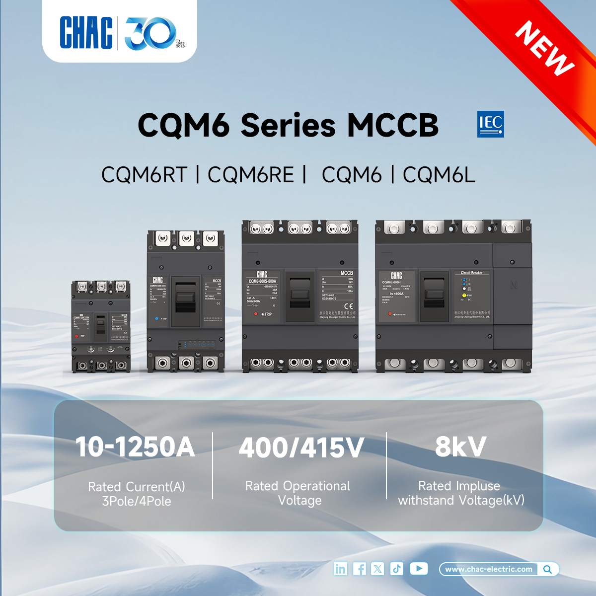 CHAC Unveils the CQM6 Series MCCB: Pioneering Innovation in Compact Circuit Protection