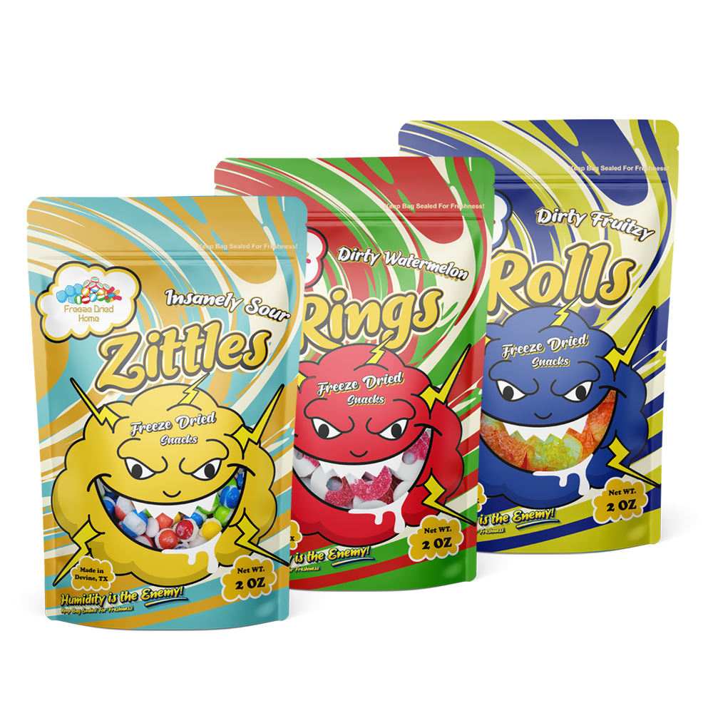 Edible gummy mylar bags