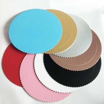 Premium Colorful Round Cake Boards Greaseproof Cardboard Baking Stands for Pastries