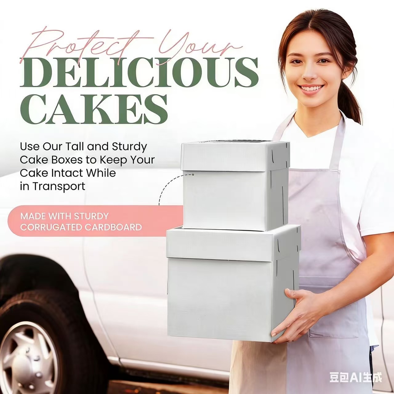 Environmental protection degradeable Cake box
