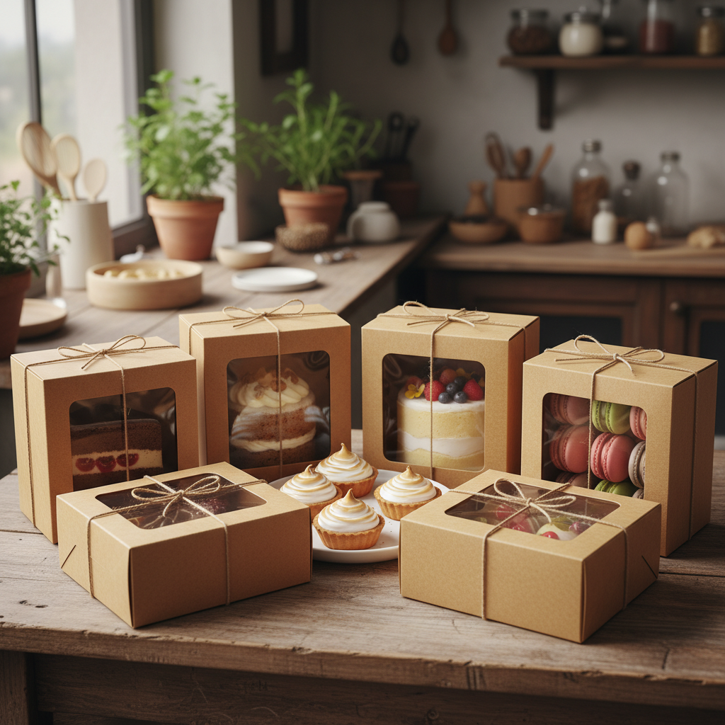 Dessert Boxes With Window For Cake Packaging