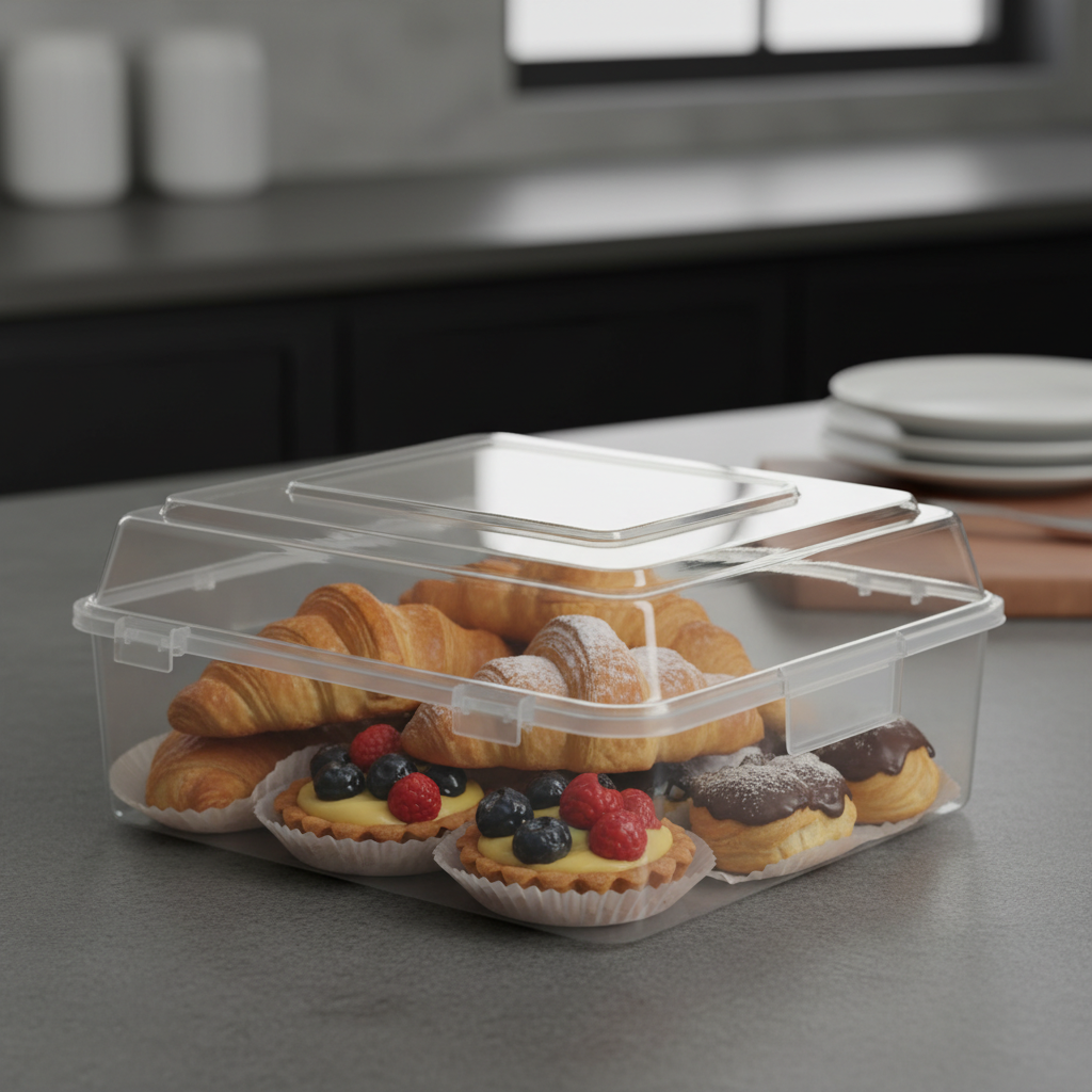 Clear Plastic Dessert Box For Pastry Storage