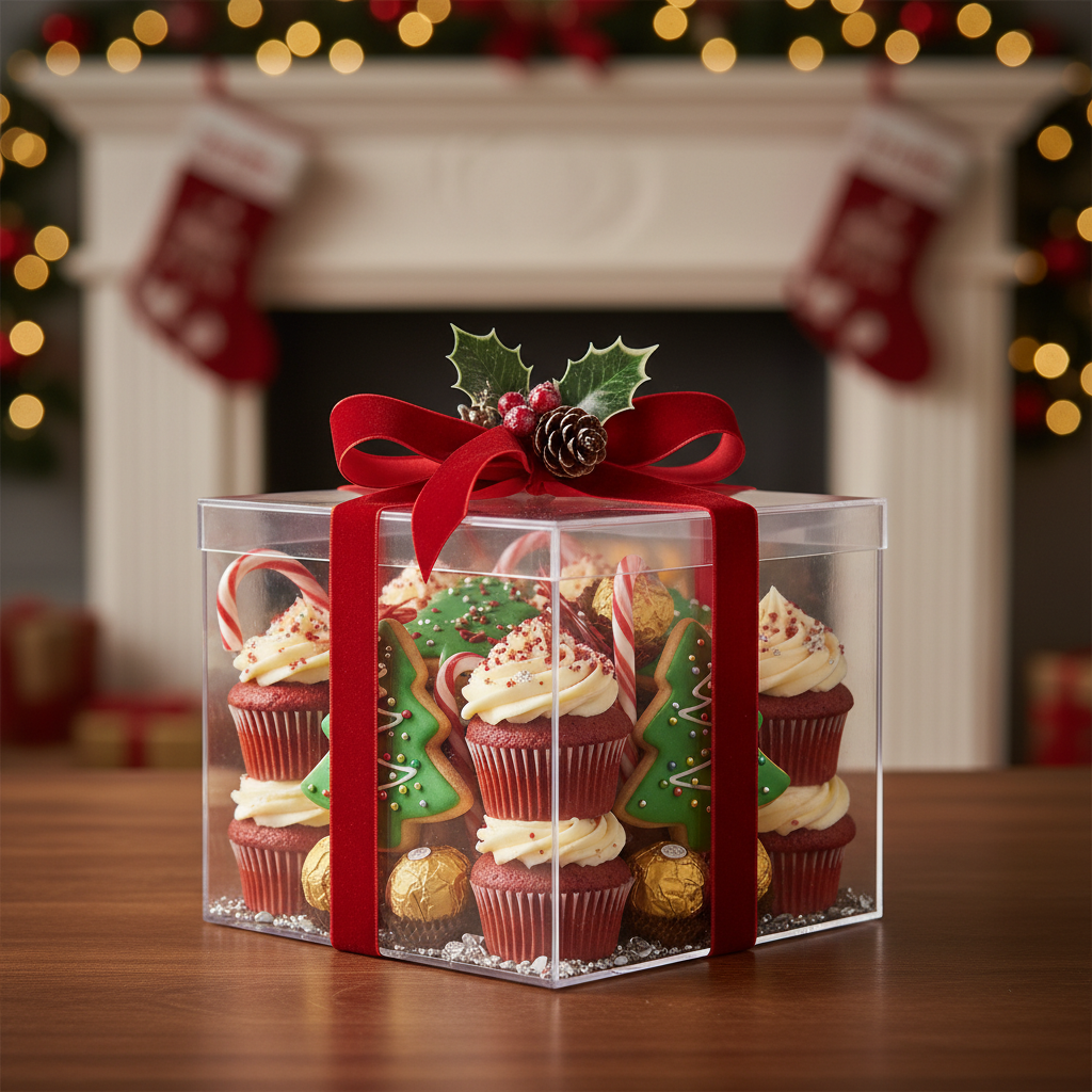 Transparent Square Dessert Box For Holiday Gifting