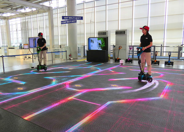 LED dance floor interactive tile screen; Fitness interactive screen