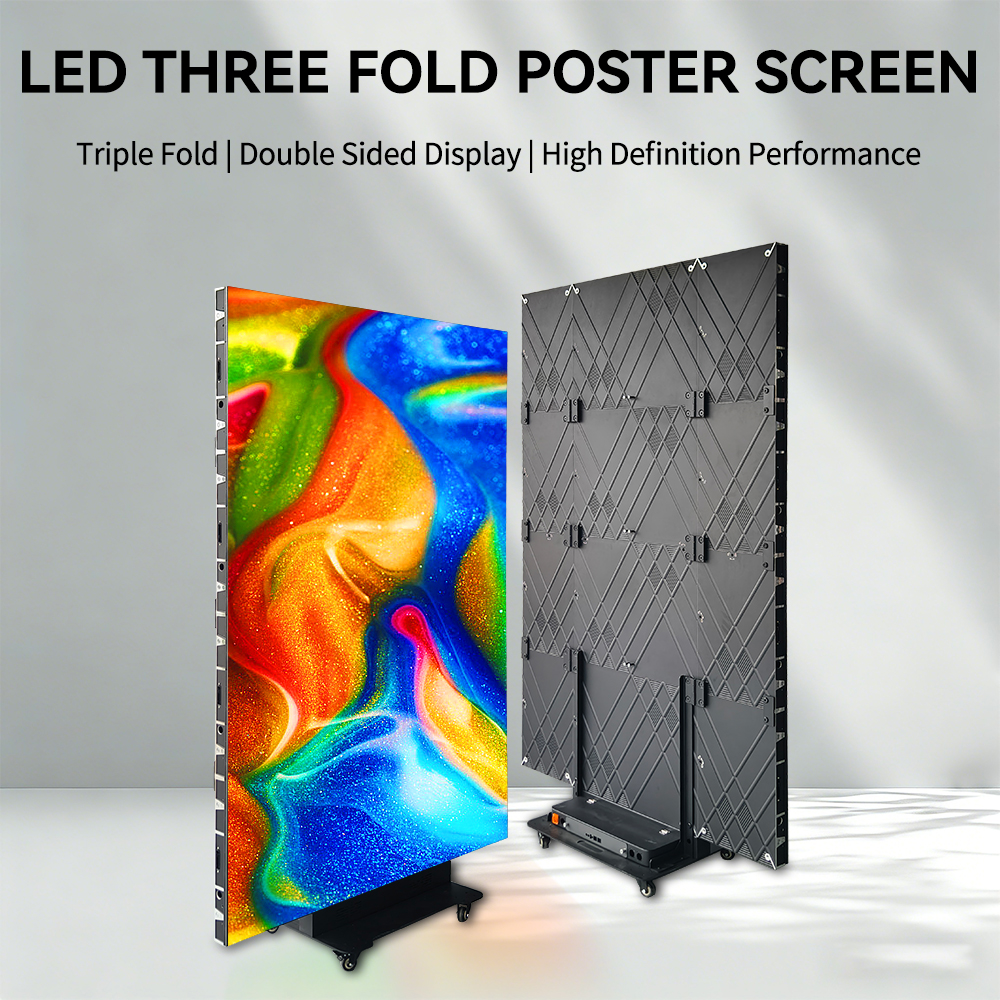 Details zur dreiteiligen Posterwand aus Aluminium-Druckguss – 1000 mm Breite und Höhe_01