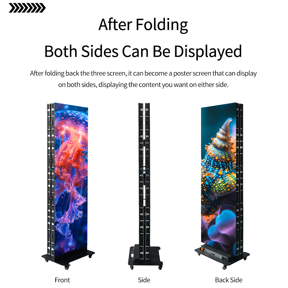 Details zur dreiteiligen, gegossenen Aluminium-Posterwand – 1000 mm Breite und Höhe_06