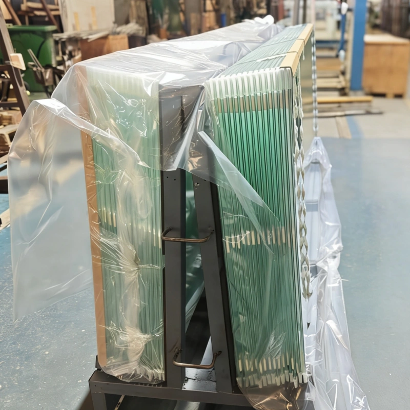 CE certified 442 and 552 Milky Tempered Laminated glass for roof panels