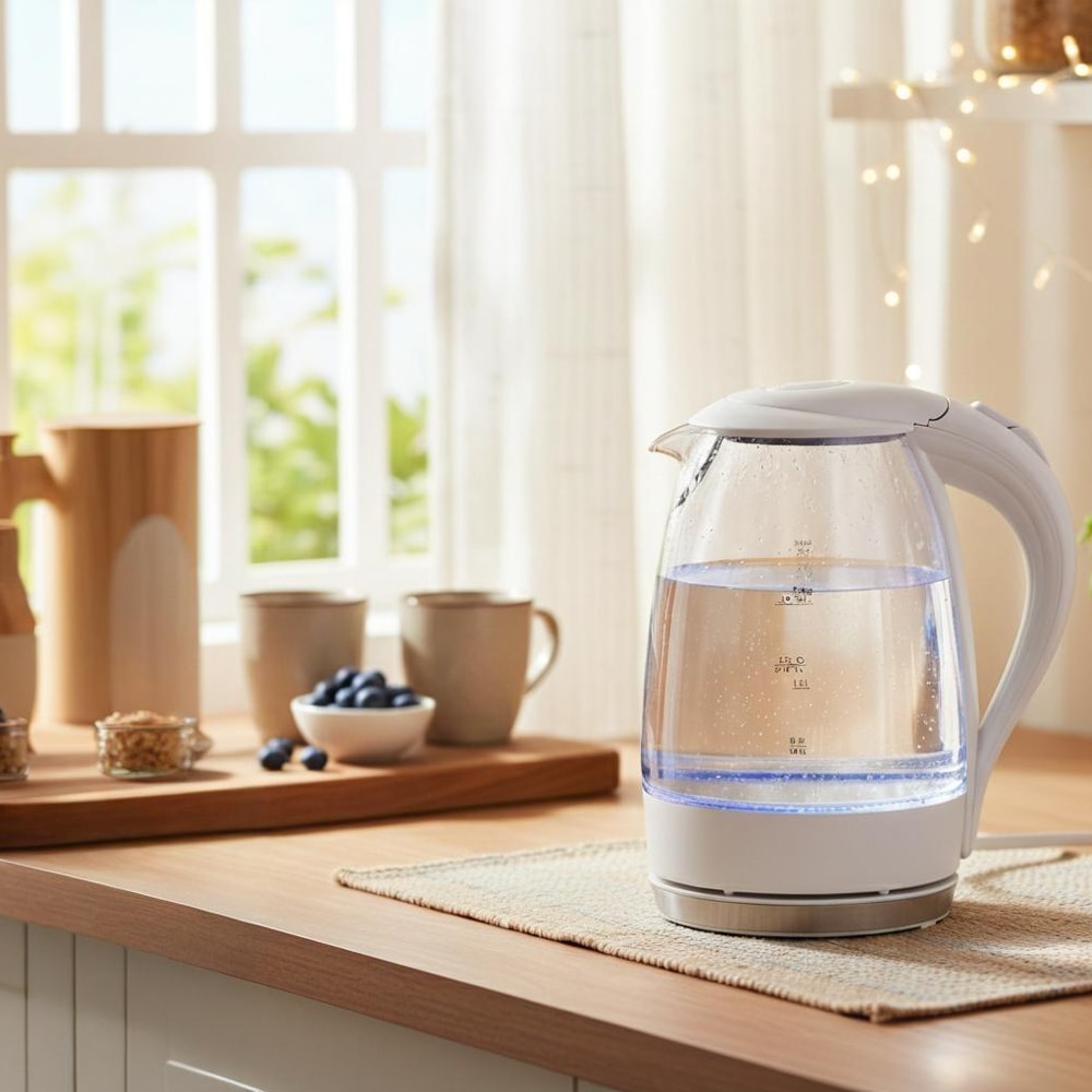 Les indispensables pour un appartement ou une résidence étudiante : la bouilloire en verre