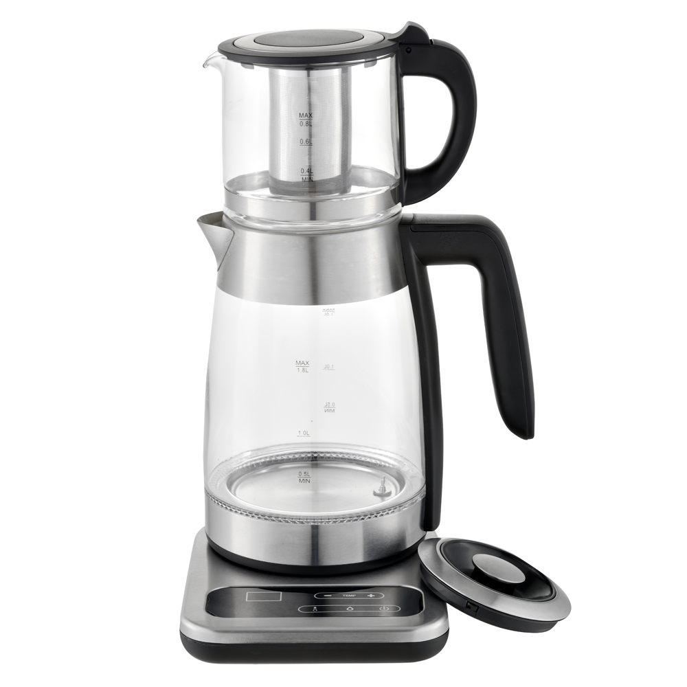 Borosilicate Glass Double-Layer Tea Kettle for Conno...