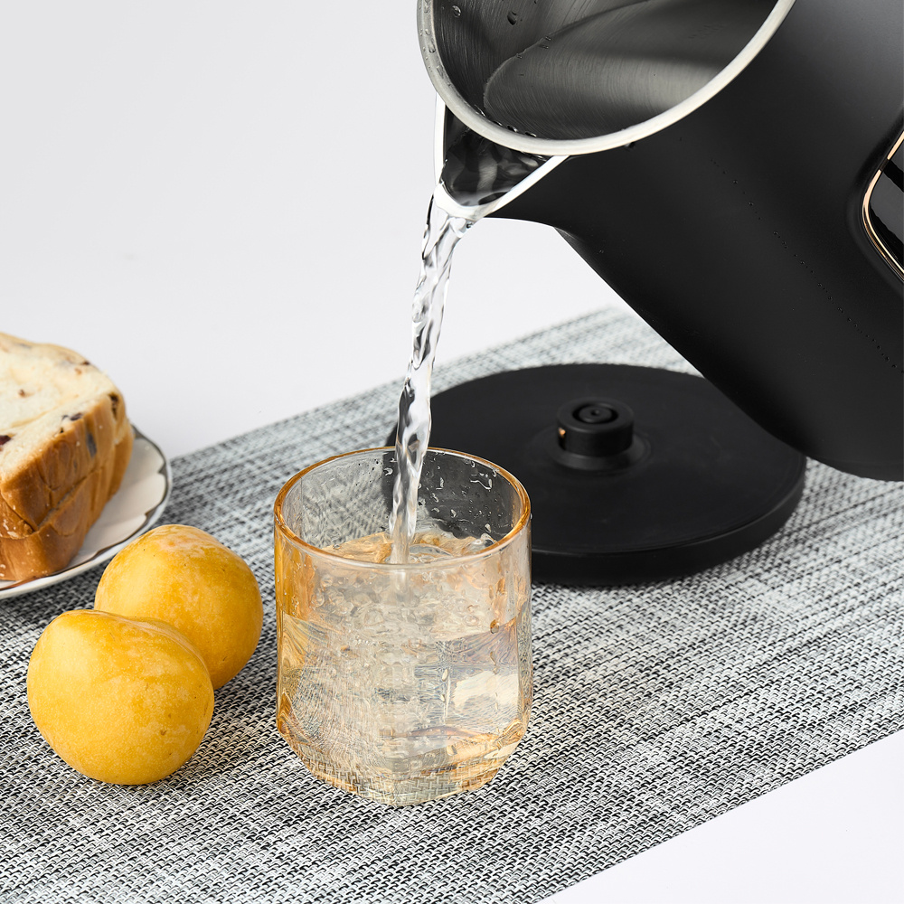 Bouilloire électrique à double paroi en acier inoxydable pour cafés et traiteurs