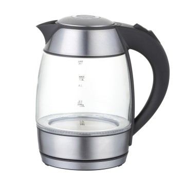Bouilloire électrique en verre borosilicate haute résistance 1,8 L - Fabricant chinois certifié CE, puissance 2200 W