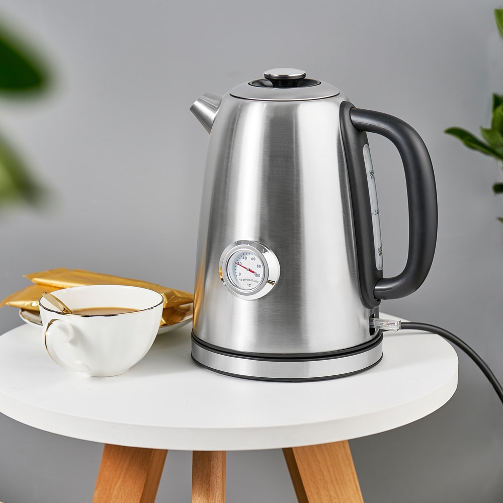 Bouilloire sifflante en acier inoxydable pour usage extérieur et camping