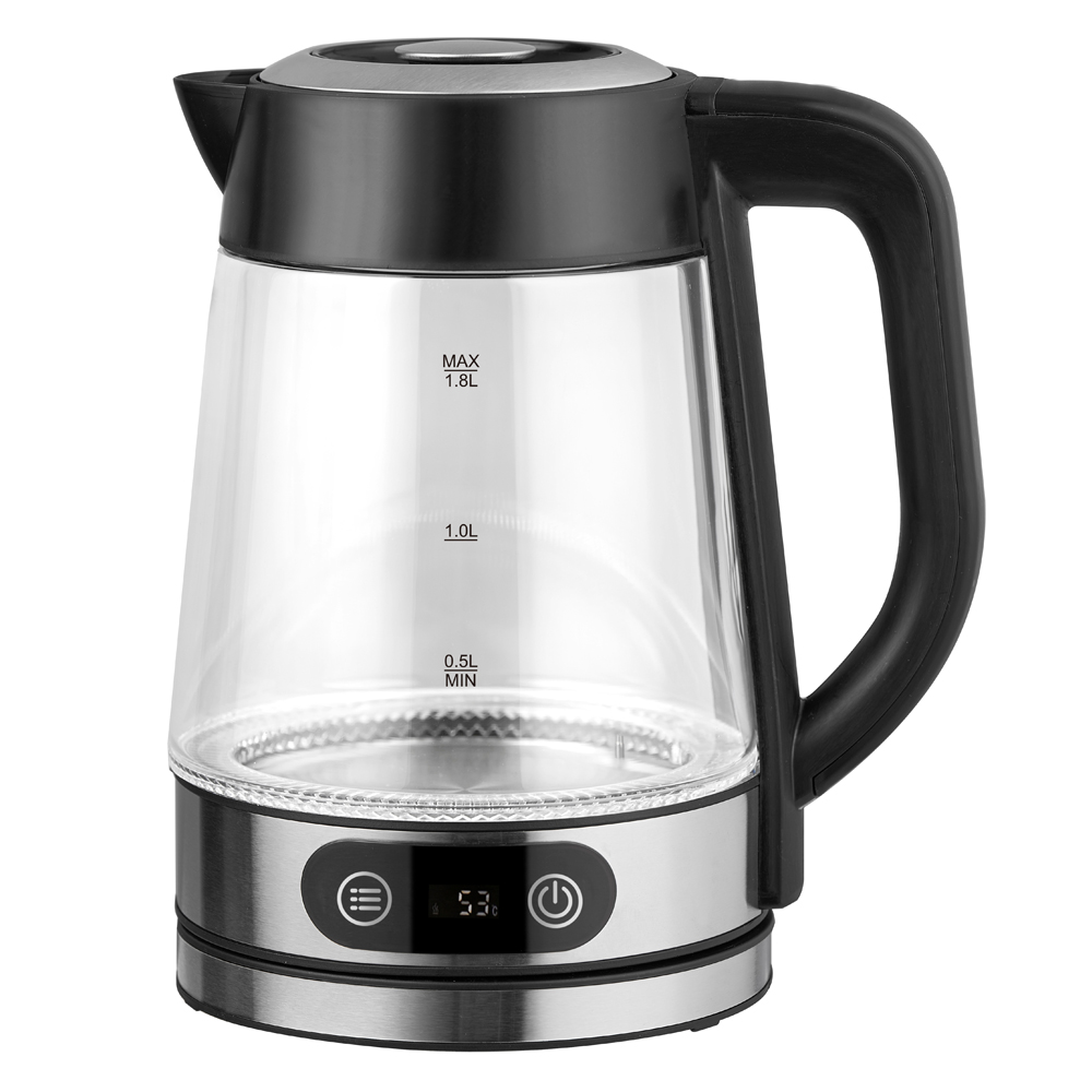 7-Level LED Glass Electric Kettle with Removable Tea...