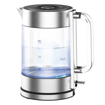 Dubbelwandige glasketel met kobalt-LED
