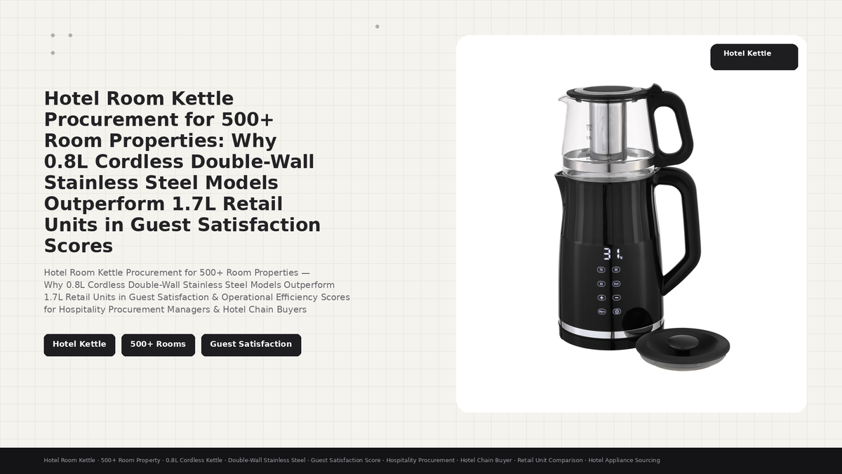 Hotel Room Kettle Procurement for 500+ Room Properties: Why 0.8L Cordless Double-Wall Stainless Steel Models Outperform 1.7L Retail Units in Guest Satisfaction Scores