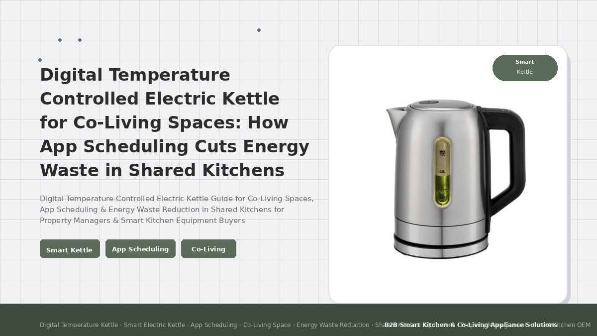 Digital Temperature Controlled Electric Kettle for Co-Living Spaces: How App Scheduling Cuts Energy Waste in Shared Kitchens