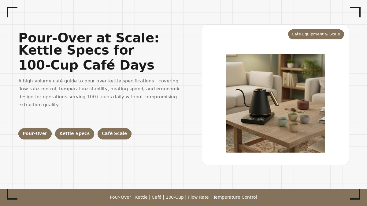 Pour-Over at Scale: Kettle Specs for 100-Cup Café Days