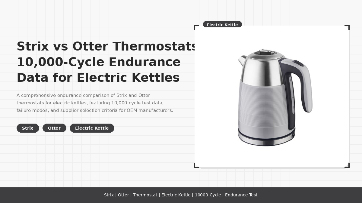 Strix vs Otter Thermostats: 10,000-Cycle Endurance Data for Electric Kettles