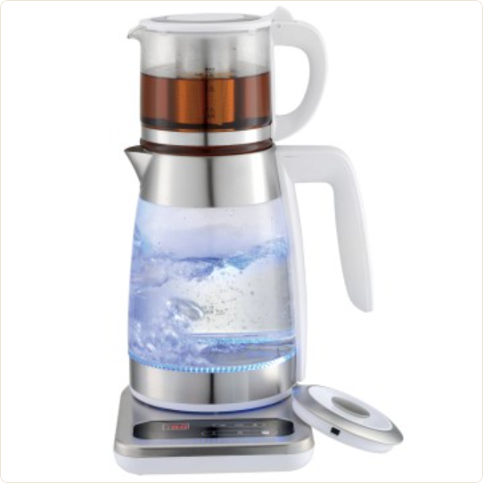 Borosilicate glass double-layer tea kettle with multi-gear temperature control — suitable for tea school multi-station configuration