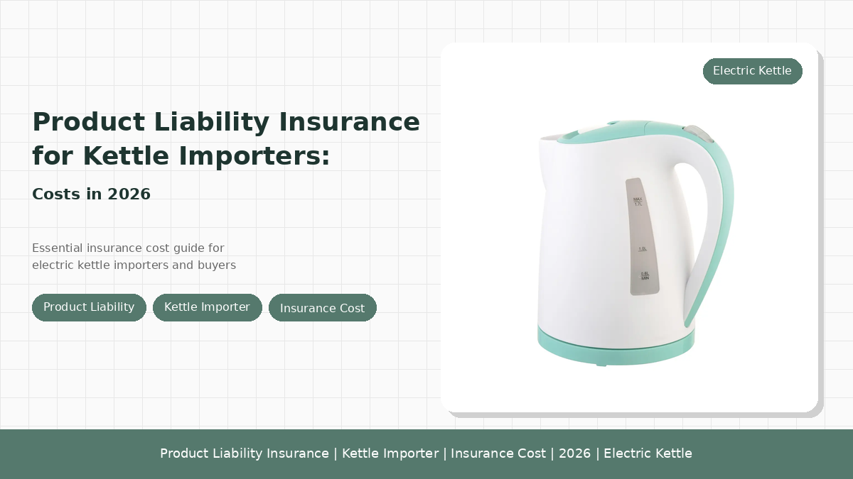 Product Liability Insurance for Kettle Importers: Costs in 2026