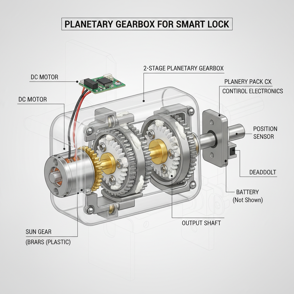 Planetary Gearbox For Smart Lock Systems