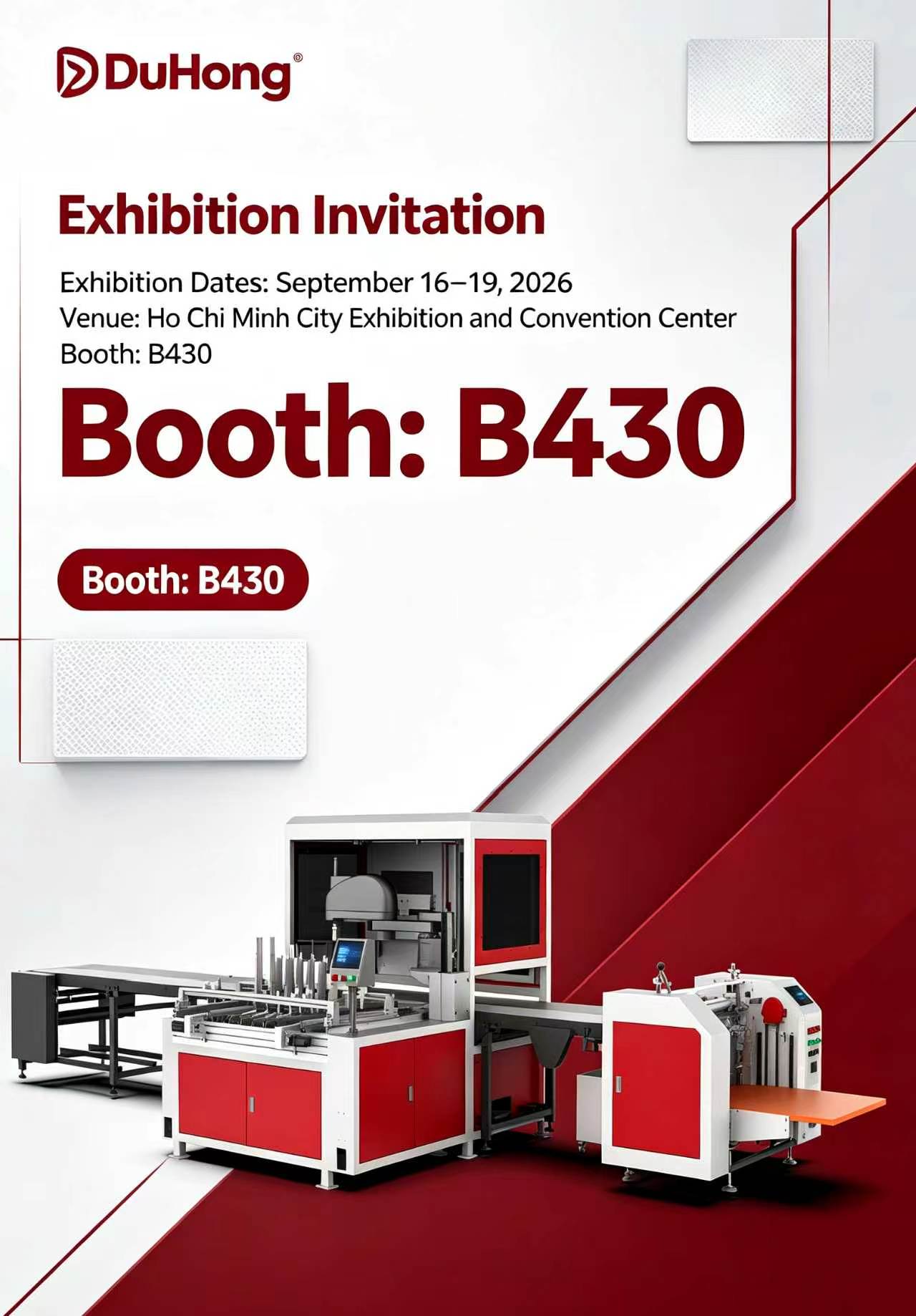 DuHong at Ho Chi Minh Exhibition 2026: Vision-Integrated Rigid Box Production Line on Display at Booth B430